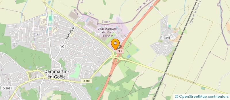 localisation de l'entreprise DAMMARTIN AUTO MOTO SERVICE  DAMMARTIN-EN-GOELE