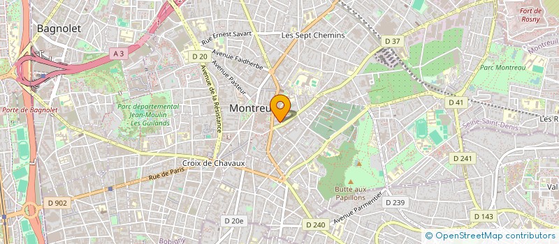 localisation de l'entreprise DAMOCLES à MONTREUIL