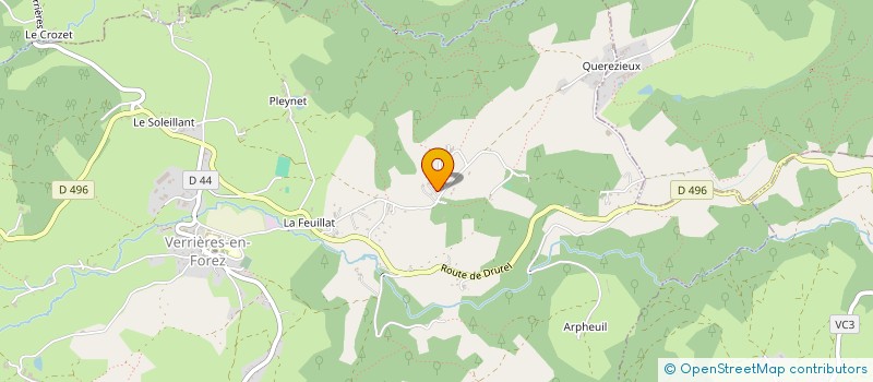 localisation de l'entreprise DAMON EXTERIEUR  VERRIERES-EN-FOREZ