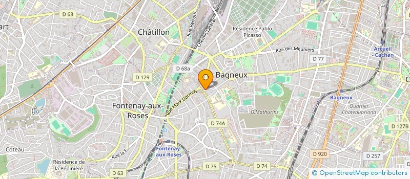 localisation de l'entreprise DAMOUR ELEC  BAGNEUX