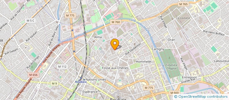 localisation de l'entreprise DANA  ROUBAIX