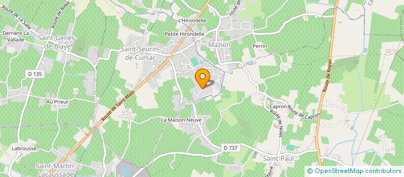 localisation de l'entreprise DANA INVEST  SAINT-SEURIN-DE-CURSAC