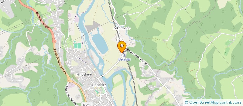 localisation de l'entreprise DANAE CARROSSERIE  USTARITZ