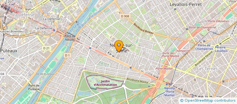 localisation de l'entreprise DANCE HALL CENTER à NEUILLY-SUR-SEINE