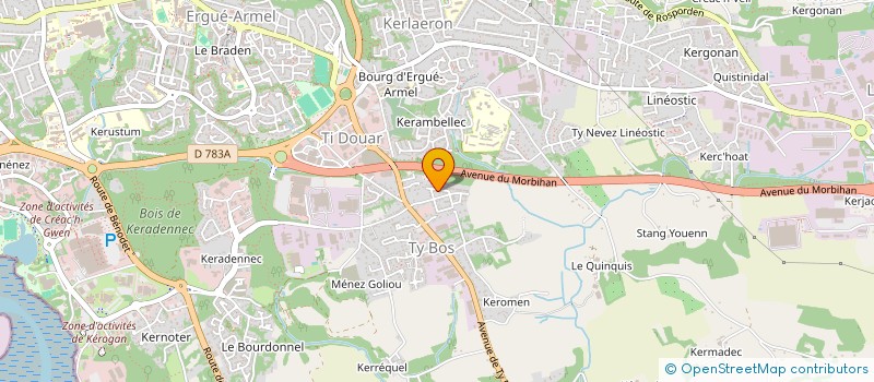 localisation de l'entreprise DANDJO  QUIMPER