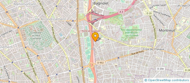 localisation de l'entreprise DANE ELEC SA  BAGNOLET