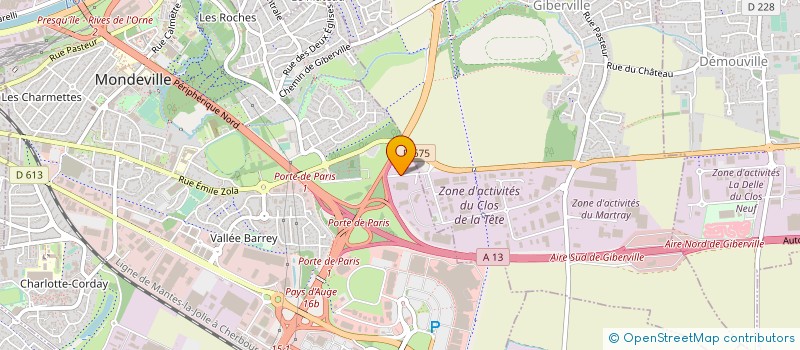 localisation de l'entreprise DANET TRAITEUR à MONDEVILLE