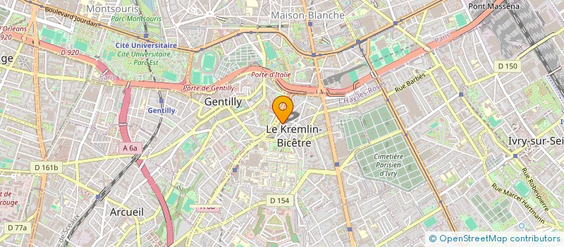 localisation de l'entreprise DANGEROUTE  LE KREMLIN-BICETRE