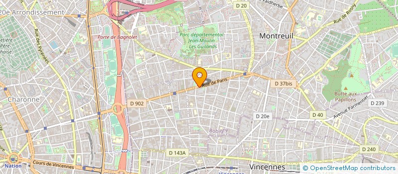 localisation de l'entreprise DANI TEX à MONTREUIL
