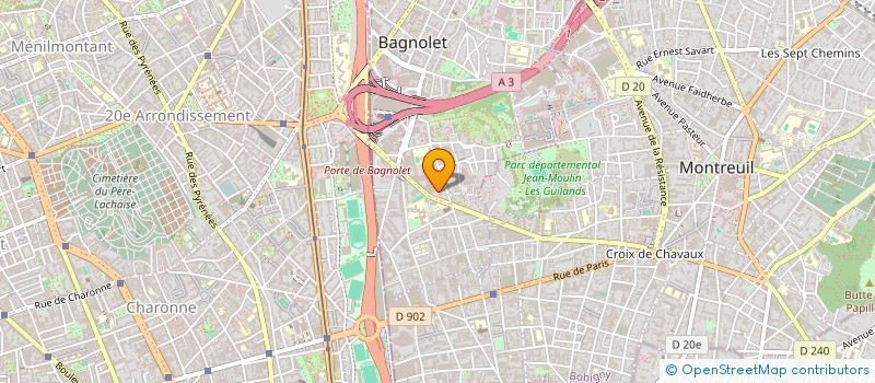 localisation de l'entreprise DANIBAT à BAGNOLET