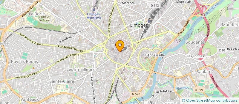 localisation de l'entreprise DANIEAU PARIS CHOCOLAT à LIMOGES