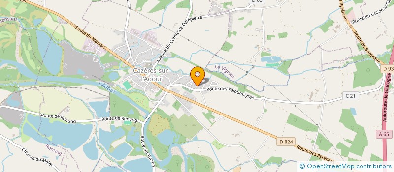 localisation de l'entreprise DANIEL à CAZERES-SUR-L'ADOUR