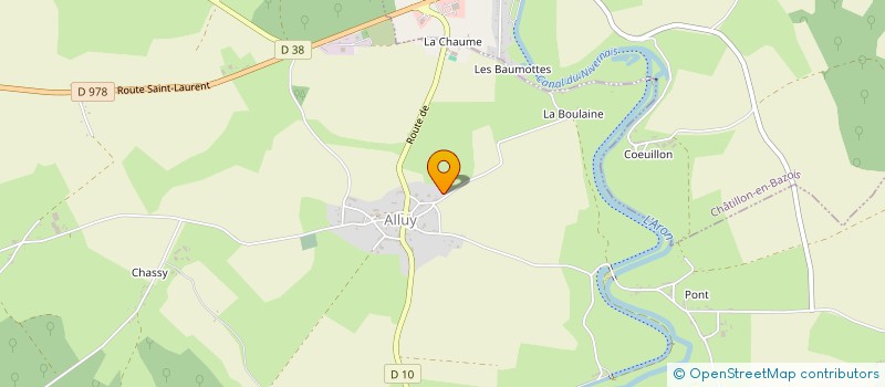 localisation de l'entreprise DANIEL BARON à ALLUY