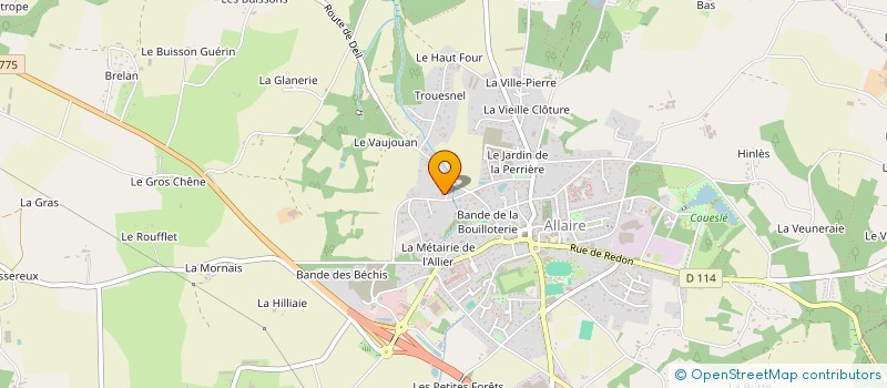 localisation de l'entreprise DANIEL BARON CONSEIL ET ASSOCIES  ALLAIRE