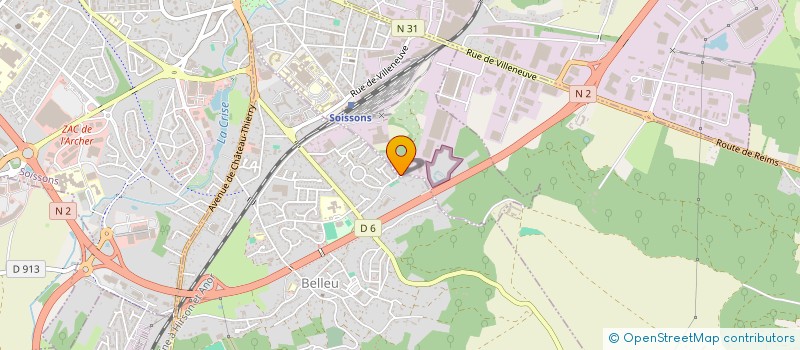 localisation de l'entreprise DANIEL-BAT à SOISSONS