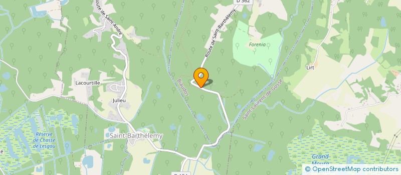 localisation de l'entreprise DANIEL DELIGNE ET ASSOCIES  BIAUDOS