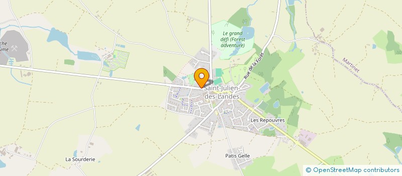 localisation de l'entreprise DANIEL ENTREPRISES à SAINT-JULIEN-DES-LANDES