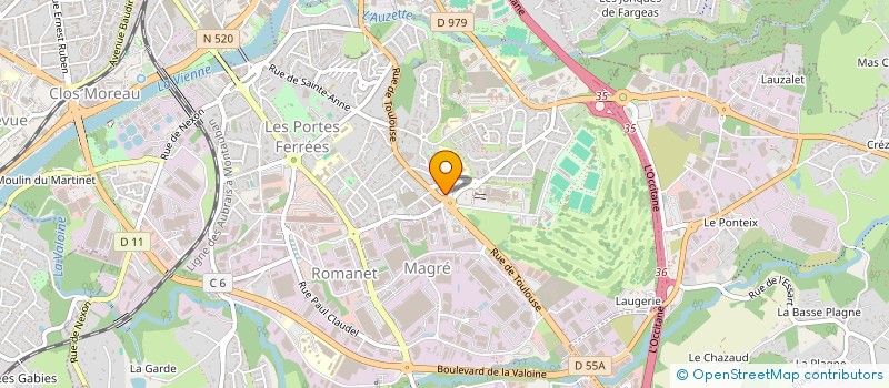 localisation de l'entreprise DANIEL GENDARME à LIMOGES