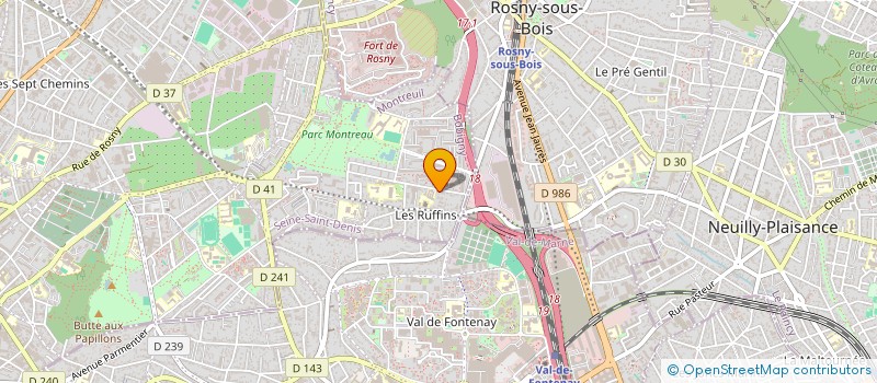 localisation de l'entreprise DANIEL MENUISERIE à MONTREUIL