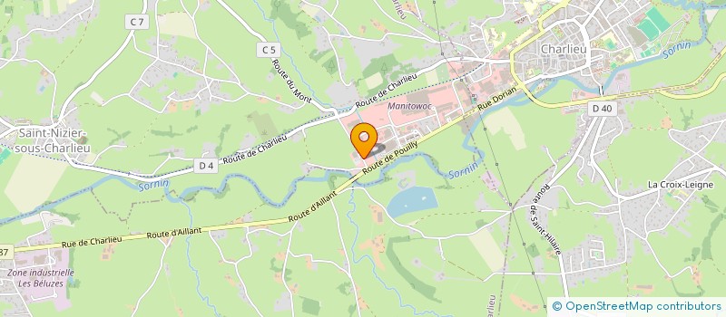 localisation de l'entreprise DANIEL MORIN FIOUL  SAINT-NIZIER-SOUS-CHARLIEU