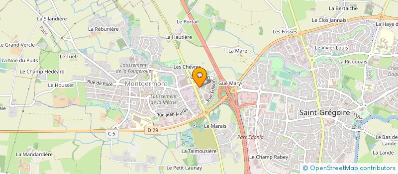 localisation de l'entreprise DANIEL PALMIERI à MONTGERMONT