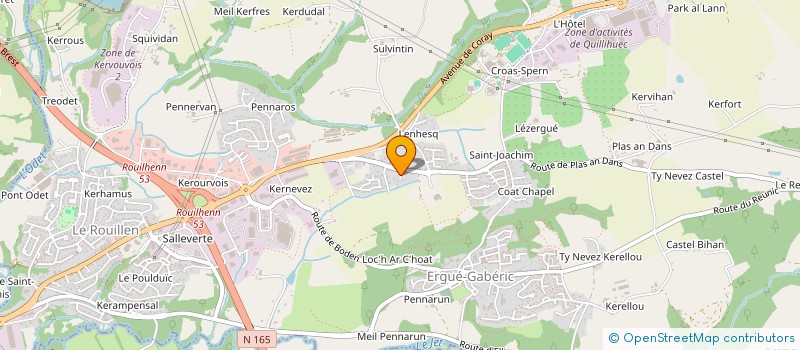 localisation de l'entreprise DANIEL POUPON  ERGUE-GABERIC