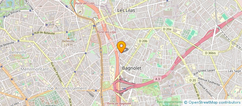 localisation de l'entreprise DANIELA à BAGNOLET