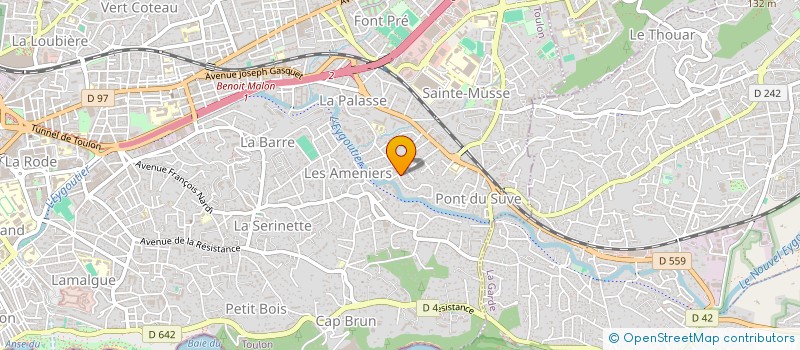 localisation de l'entreprise DANIELE CHAUDIER  TOULON