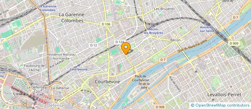 localisation de l'entreprise DANIELE FLEURS à COURBEVOIE