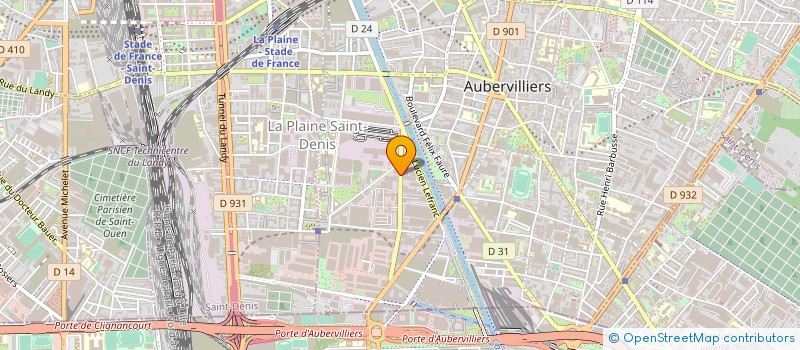 localisation de l'entreprise DANLEE à AUBERVILLIERS