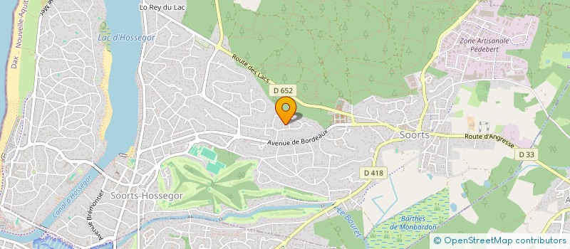 localisation de l'entreprise DANLESPINS à SOORTS-HOSSEGOR