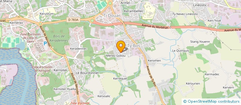 localisation de l'entreprise DANOE  QUIMPER