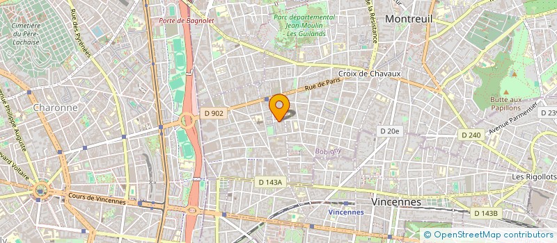 localisation de l'entreprise DANS L'INTERVALLE  MONTREUIL