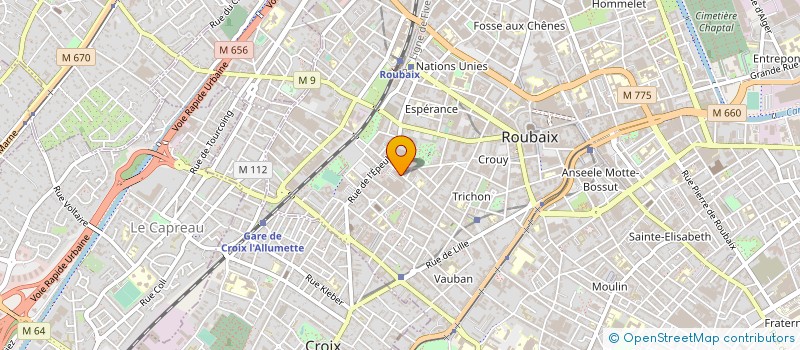 localisation de l'entreprise DANS LA RUE LA DANSE à ROUBAIX