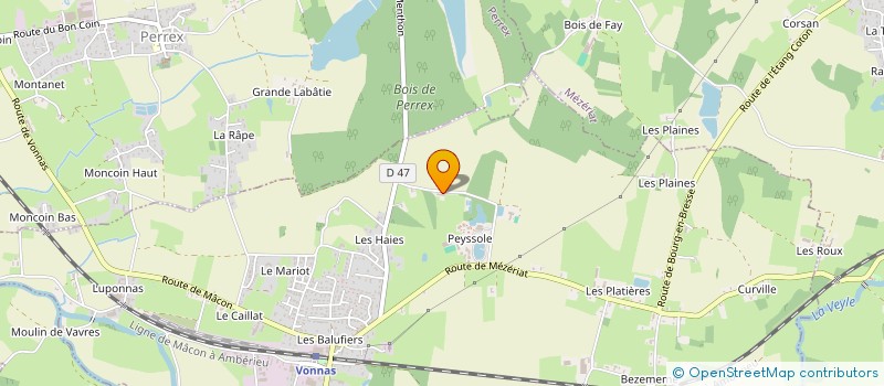 localisation de l'entreprise DANS LE 1 000  VONNAS