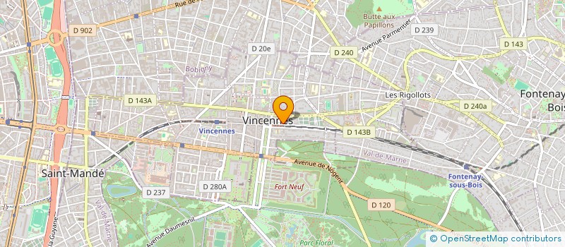 localisation de l'entreprise DANS NOS CORDES à VINCENNES