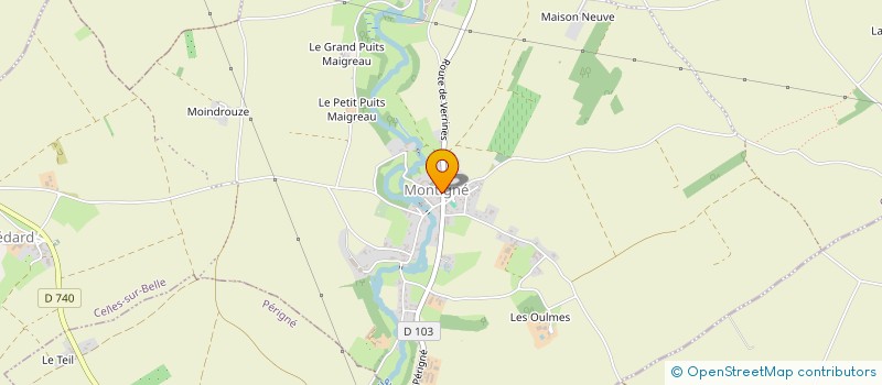 localisation de l'entreprise DANSE ATTITUDES  AIGONDIGNE