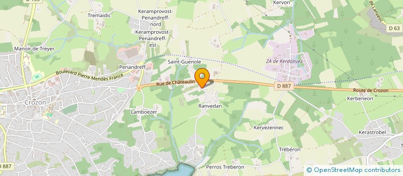 localisation de l'entreprise DANSE AU BOUT DU MONDE  CROZON