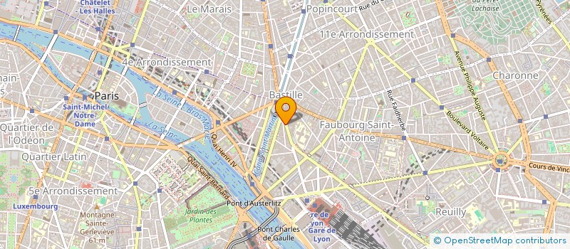 localisation de l'entreprise DANSE BASTILLE à PARIS