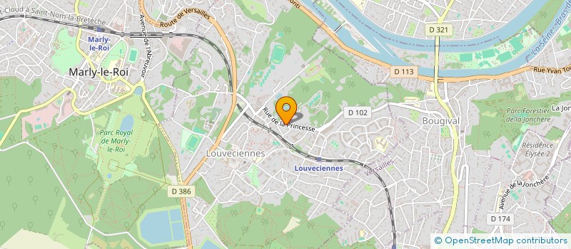 localisation de l'entreprise DANSE, BRIGITTE !  LOUVECIENNES