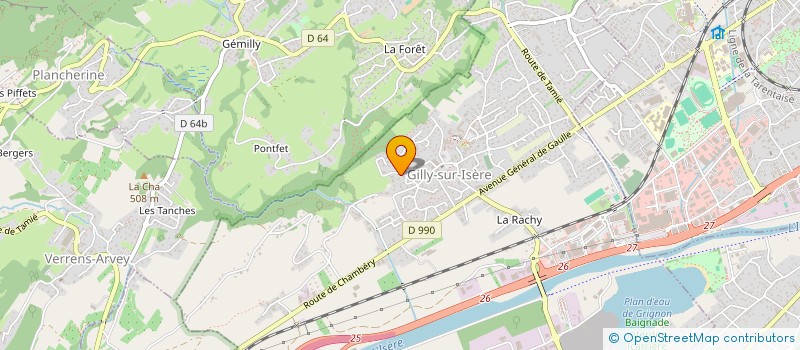 localisation de l'entreprise DANSE EN CORPS  GILLY-SUR-ISERE