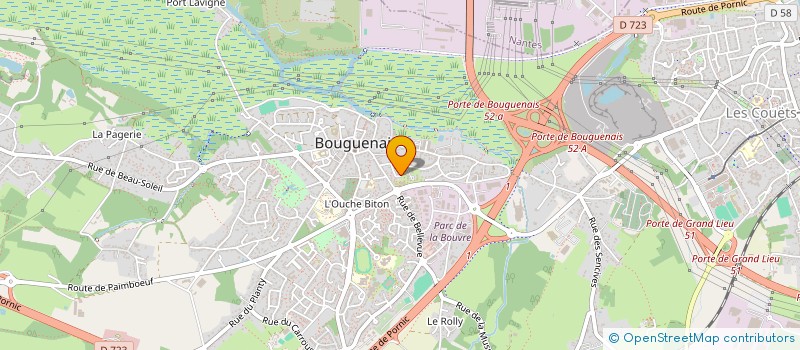 localisation de l'entreprise DANSE EN TOUS SENS à BOUGUENAIS