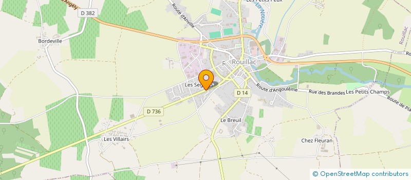 localisation de l'entreprise DANSE ET CULTURE DU CANTON DE ROUILLAC à ROUILLAC