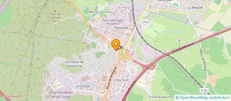 localisation de l'entreprise DANSE ET FORME  NARBONNE