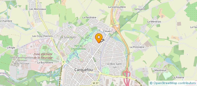 localisation de l'entreprise DANSE ET PLUS  CARQUEFOU