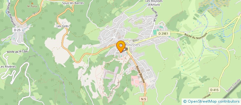 localisation de l'entreprise DANSE ET SPECTACLES JLD  LES ROUSSES