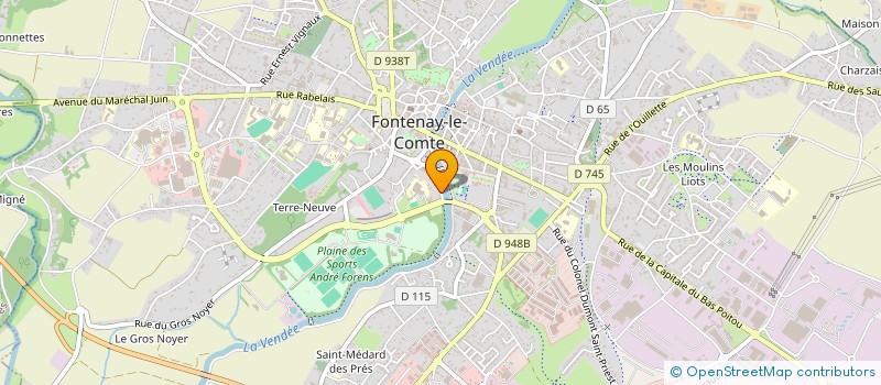 localisation de l'entreprise DANSE ET VIE  FONTENAY-LE-COMTE