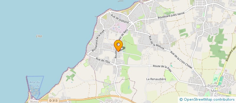 localisation de l'entreprise DANSE ET VOUS à LA PLAINE-SUR-MER