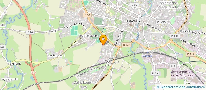 localisation de l'entreprise DANSE HIP-HOP NORMANDIE  BAYEUX