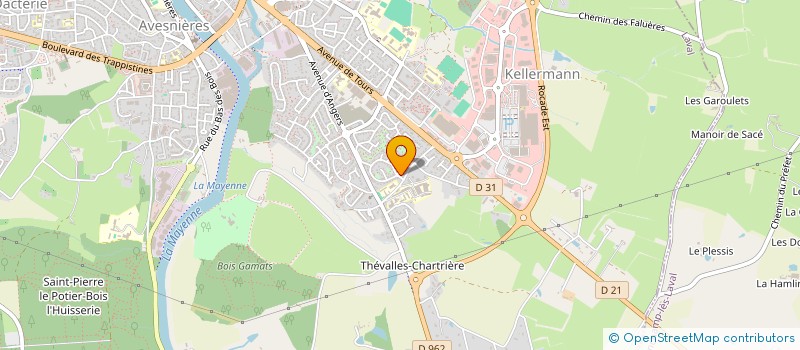 localisation de l'entreprise DANSE LOISIRS EVASION à LAVAL